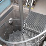 Steel inside staircase
